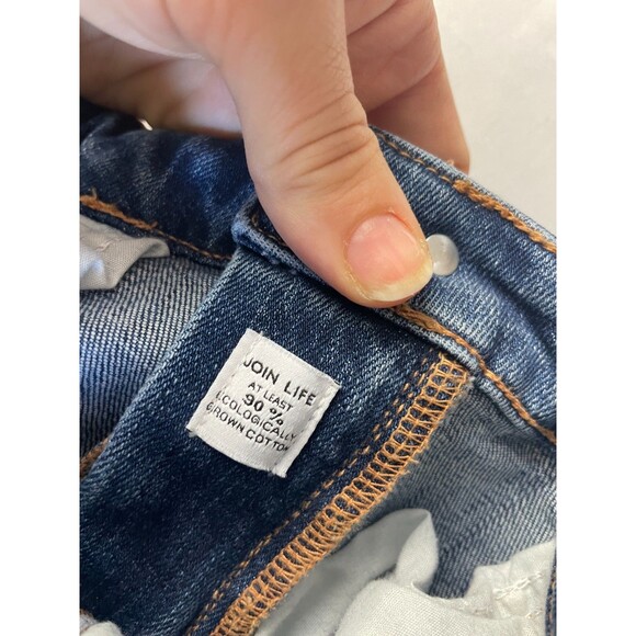 Zara Skinny Jeans Womens Size 8 Blue Medium Wash Denim Distressed Casual Pockets - Picture 4 of 6